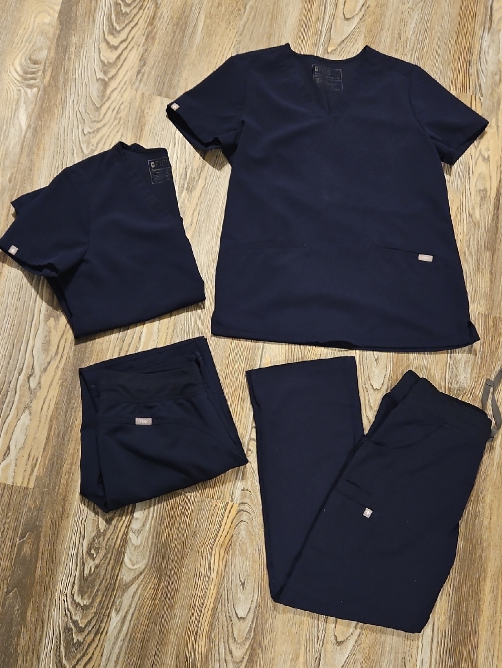 TWO Figs Navy Scrub Sets